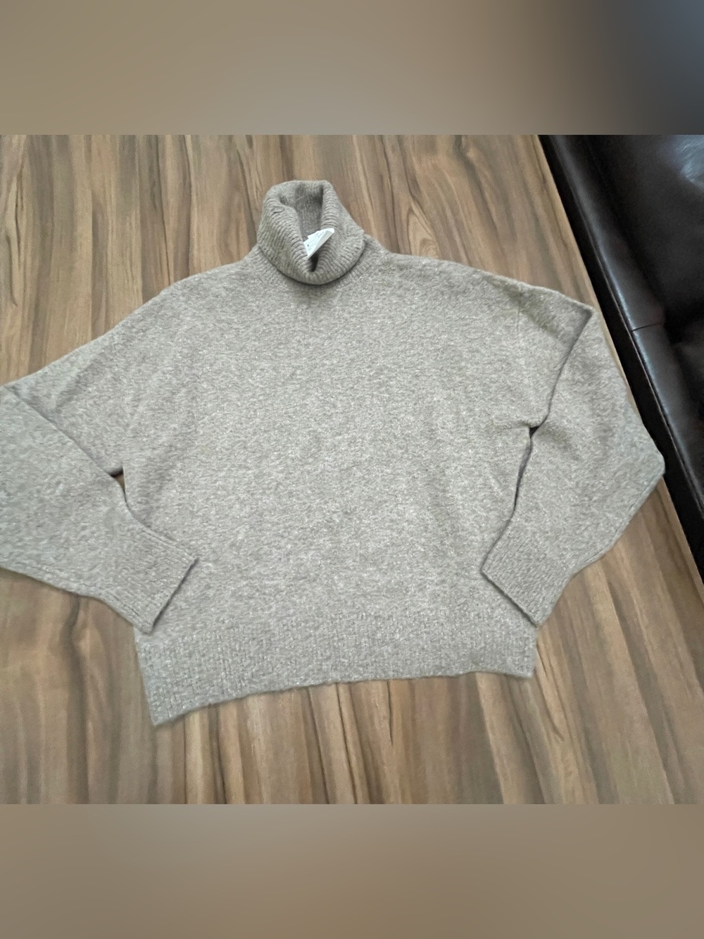 H&M Men's Turtleneck Sweater in Heather Taupe S